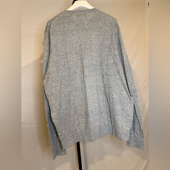 PIOMBO Men’s Gray Long Sleeve Cotton/Linen Sweater - Picture 4 of 5